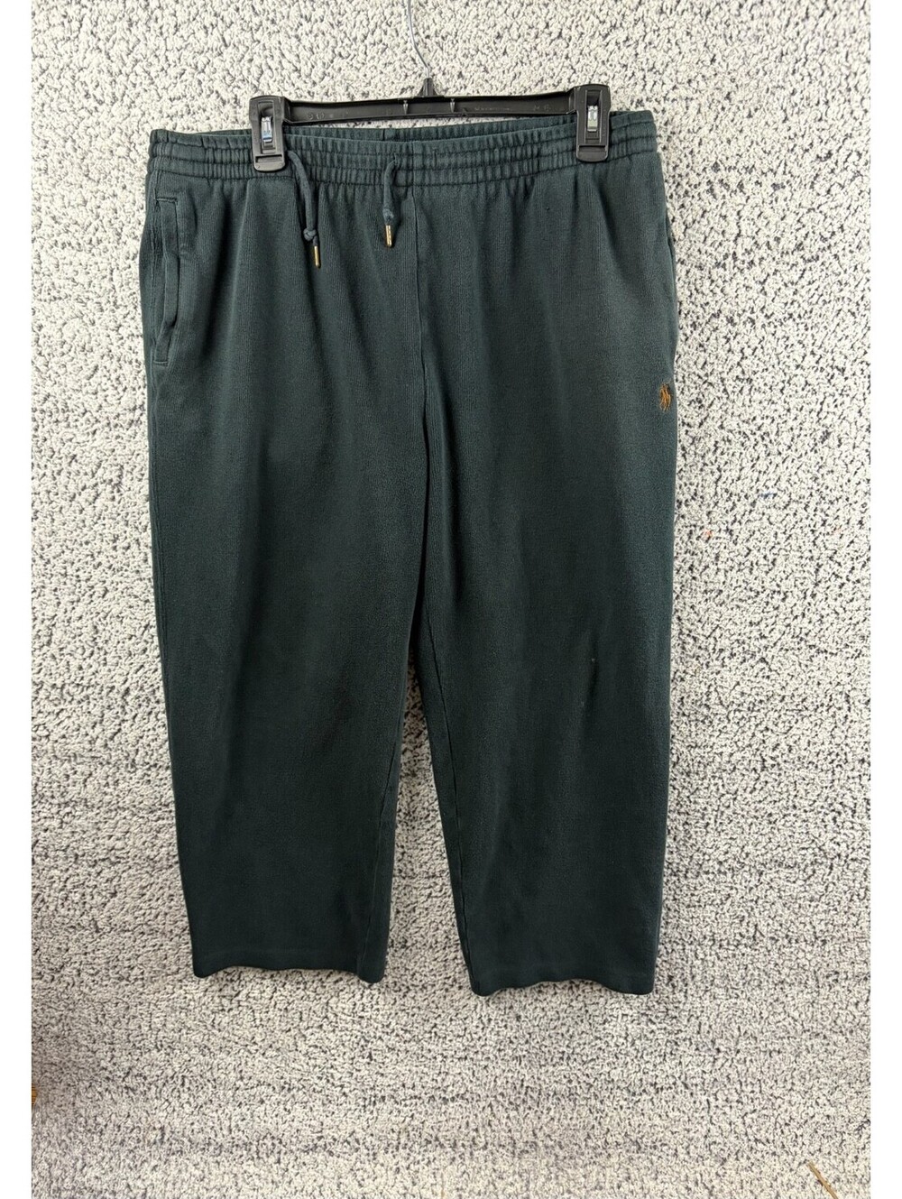 Polo Ralph Lauren Sweatpants Mens M Dark Green Fleece Straight Leg Pony Logo